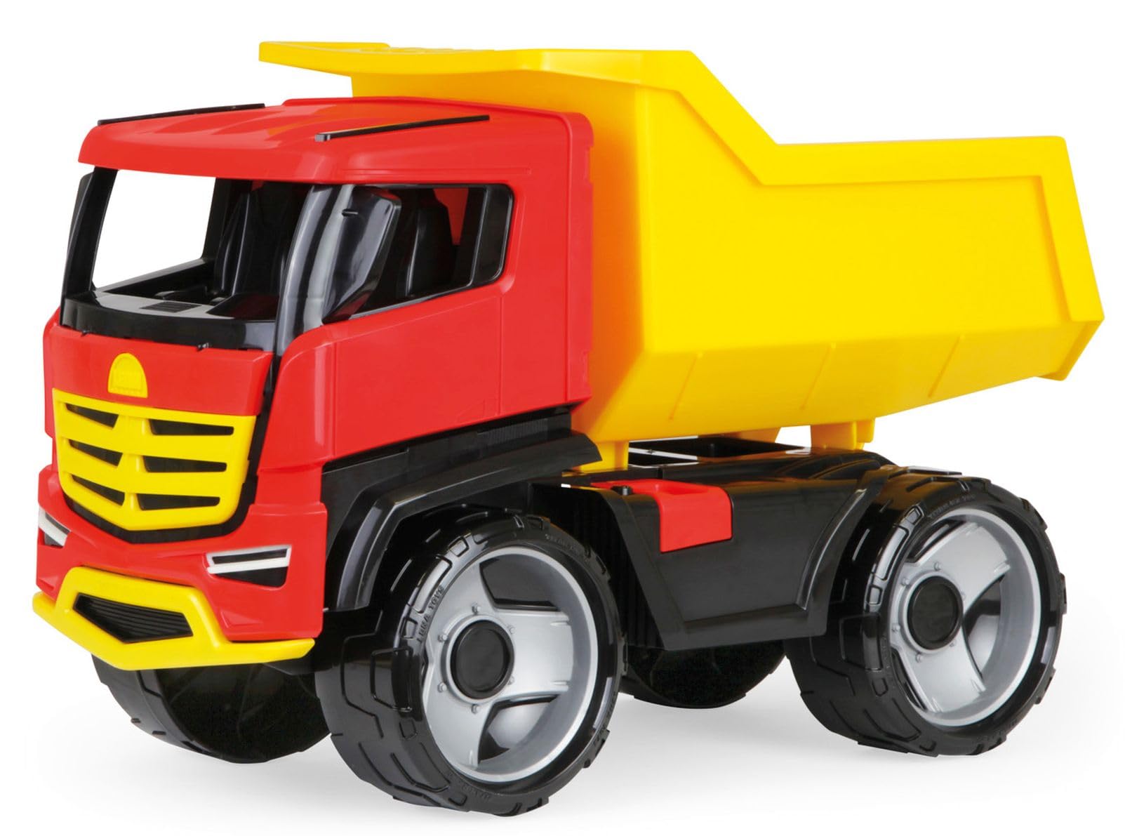 Lena 02143 - Sturdy Giant Dump Truck Titan, Giga Trucks, approx. 51 cm, large construction, site toy vehicle for children from 3 years, stable, distinctive