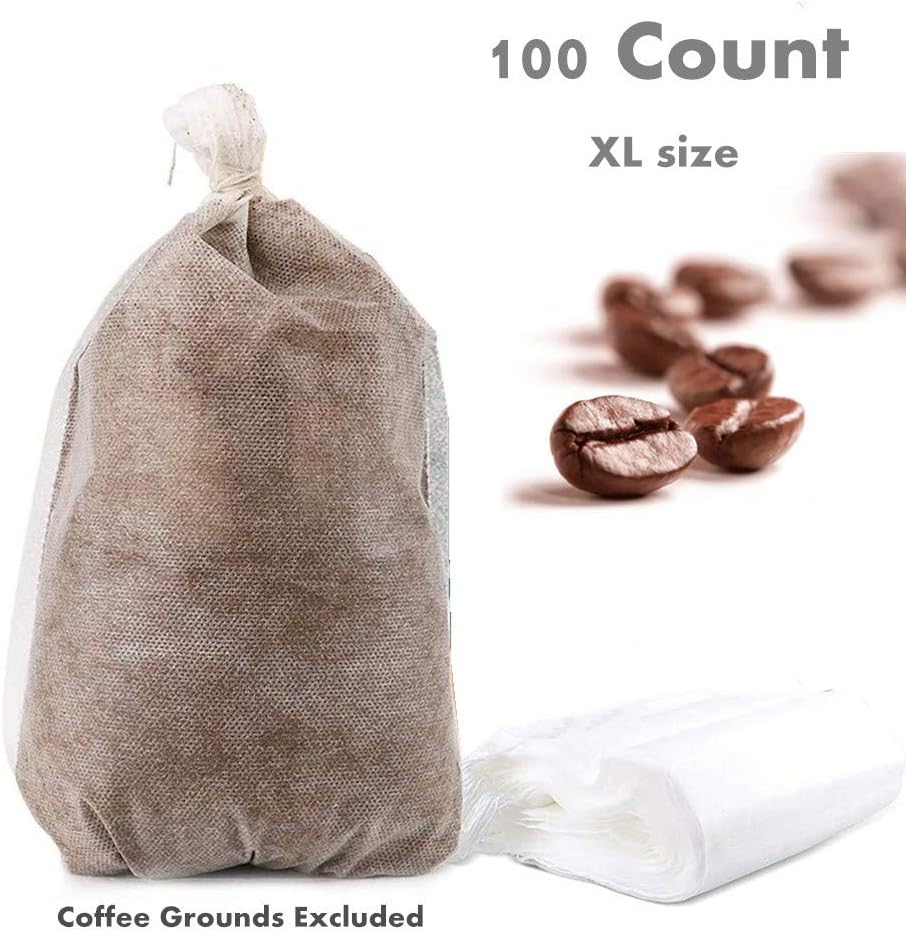 Disposable Cold Brew Coffee Filters, 100 Count Single Use
