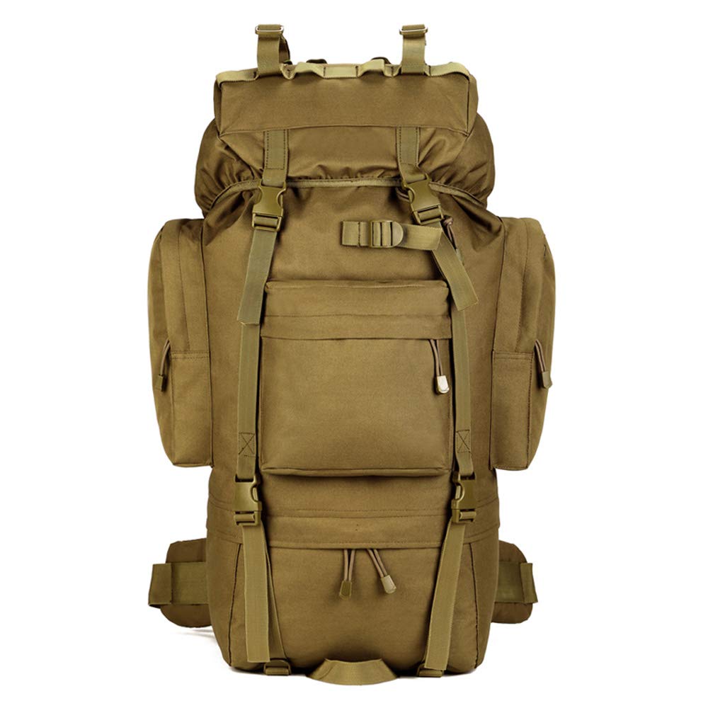 YUHAN Hiking Backpack, 65L Tactical Backpack Military Army Combat Rucksack MOLLE Trekking Rucksack Shoes Pocket Trekking Backpack Green