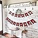 Jolik Merry Christmas Banner with Two Snowflake Flags - Buffalo Plaid Banner Decoration for Fireplace Wall Tree Christmas Decoration