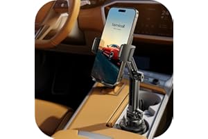Cup Holder Phone Mount for Car - Lamicall Longer Neck Cup Phone Holder with Universal Adjustable Base, [Thick Case Friendly] 