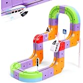Electric Train Set for Kids, 32 Piece STEM Track Building Toy | Create endless gravity defying train adventures while buildin