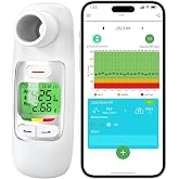 Bluetooth Peak Flow Meter, Digital PEF FEV1 Monitor for Asthma | Asthma Monitor, Tests PEF FEV1, Home Medical, 300 Records Storage Function