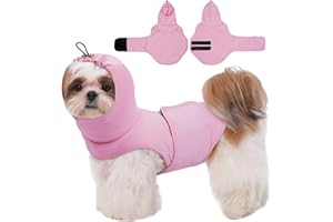 MIGOHI Calming Vest for Dogs Anxiety, Separation Anxiety Relief for Medium Breeds, Calming Head and Ear Wraps, Dog Anxious Relief Shirt for Male and Female, Loud Music, M,Pink