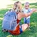 Dodo Babies Diaper Bag Backpack Set - Insulated & Waterproof Pockets - Plus Two Pacifier Clips, Binky Case & Stroller Straps (Teal/Grey)