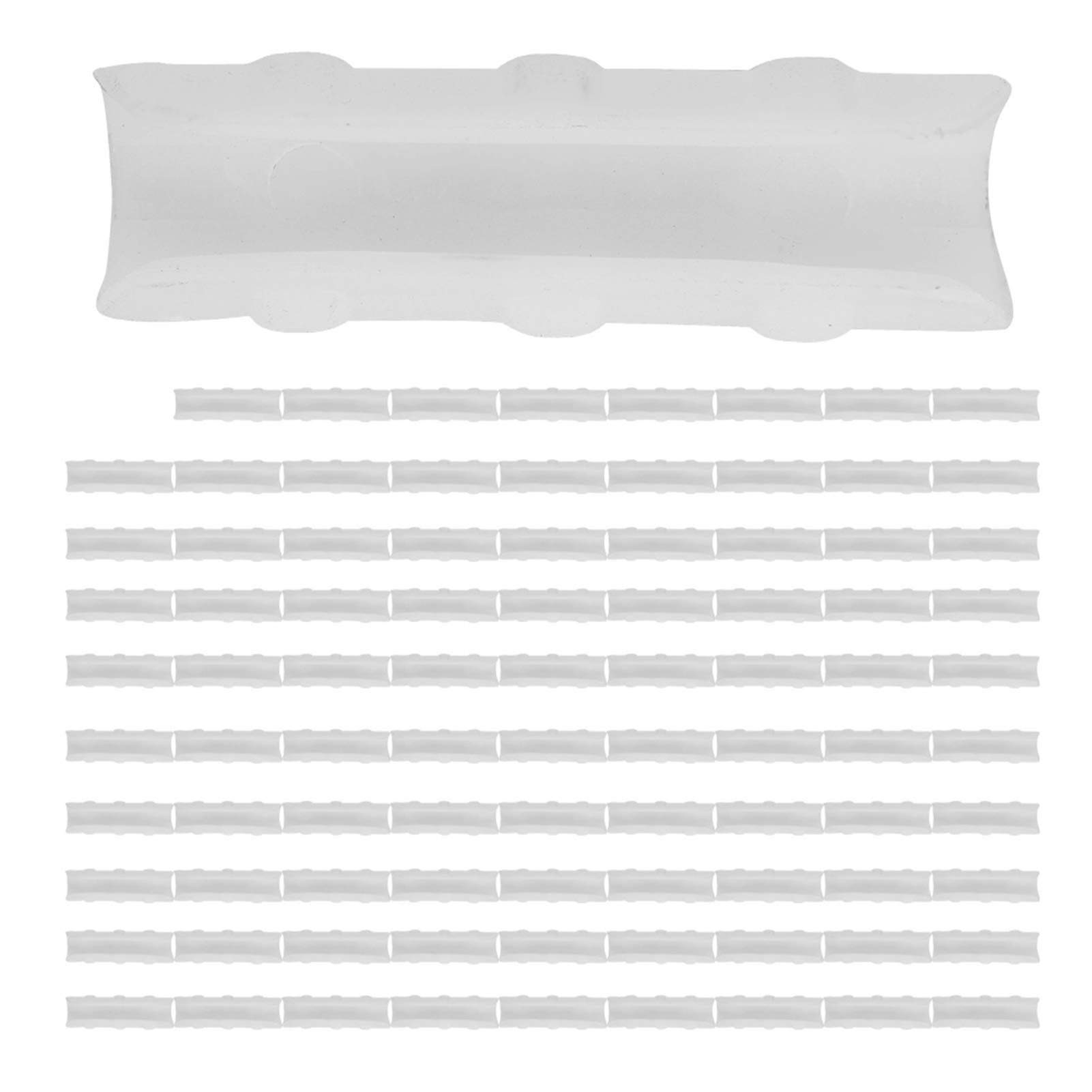 100pcs Greenhouse Film Clip Garden Buildings Tube Clip Greenhouse Frame Pipe Tube Clip Clamp Connector Kit(22-White)