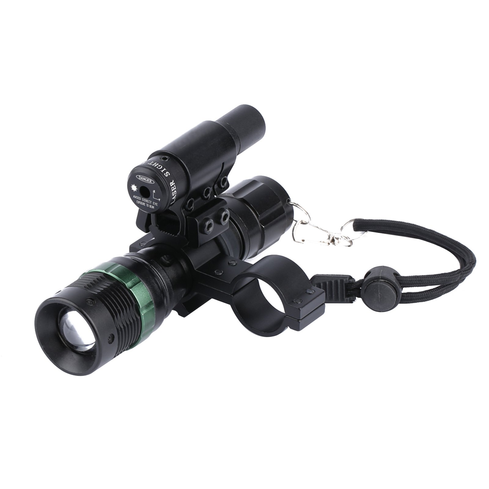 Dophee Red Dot Tactical Sight Scope Adjustable Zoom Cree LED Torch Gun