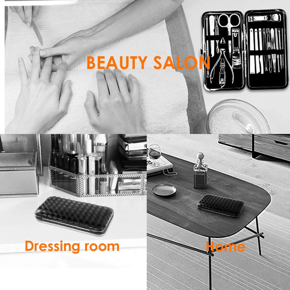 Manicure Pedicure Set Nail Clipper, UOWGA 17 Piece Stainless Steel Tools for Nail Grooming Cutter Kit Gift for Men/Women Includes Cuticle Remover with Portable Travel Case : Beauty