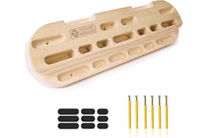 POWER GUIDANCE Rock Climbing Hangboard Wooden Hand Grip Strengthener Forearm Exerciser for Climbers Athletes