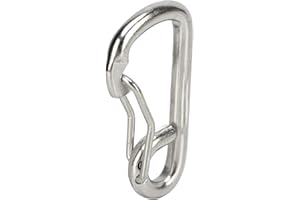 Marine Carabiner Clip, 316 Stainless Steel Snap Hook Spring Connector, Heavy Duty Carabiner Clip Hooks Outdoor for Gym Campin