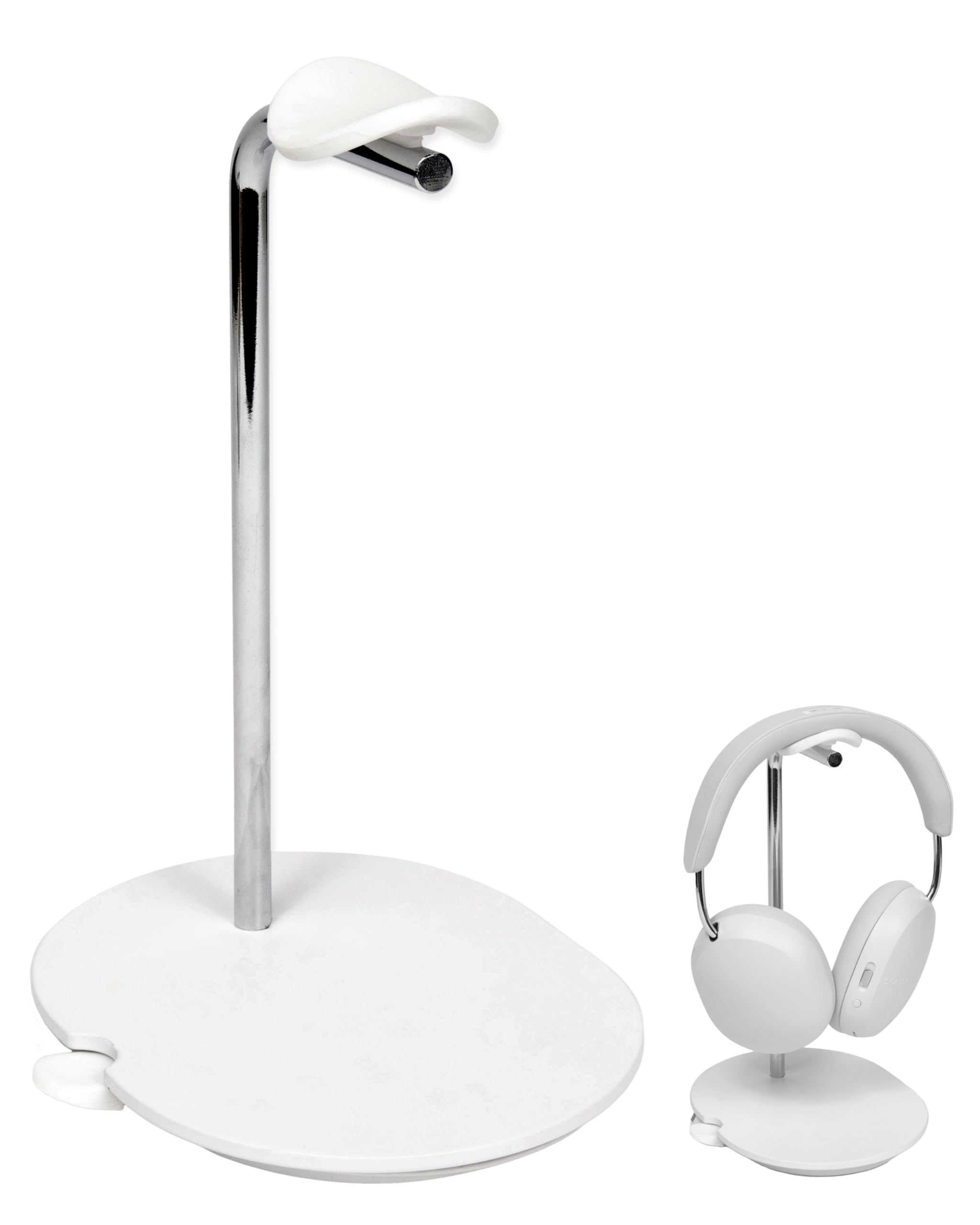 Sanus Sonos Ace Headphones Stand - Premium Stand w/Silicone Cradle Prevents Creasing & Built-in Cable Management w/Magnetic Clip for Fast Charging - Tool-Free Setup - White Sonos Headphones Holder