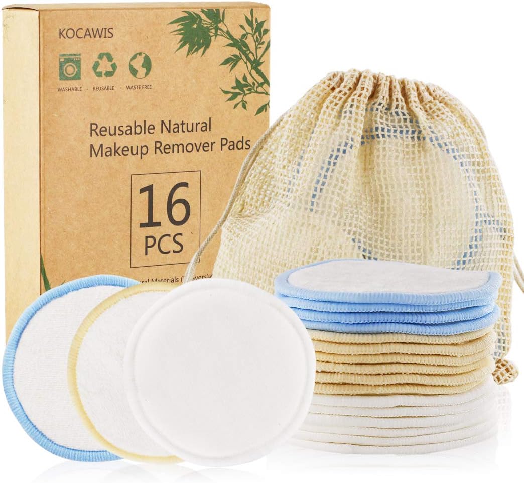 Reusable Makeup Remover Pads Reusable Cotton Pads Bamboo16PCS Cotton
