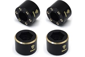 TREAL 1.9 Wheel Hubs Brass Weights 9mm/12mm/15mm/18mm Widen Adapters Compatible with 1/10 RC Crawlers (15mm)