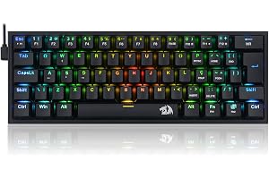 Teclado Mecânico Gamer Redragon Fizz RGB Preto Switch Azul Hotswap ABNT2 K617-RGB-B