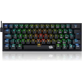 Teclado Mecânico Gamer Redragon Fizz RGB 60% Switch Azul