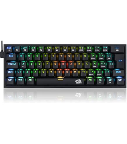 Teclado mecânico RGB para jogos Teclado Gamer Mecânico USB Led F3030 - Aula | Mega Mix