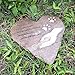 Dog Pet Memorial Stones, Engraved Memorial Small Heart Garden Decoration Stone, Garden Stepping Stone - Pet Footprint, for Garden Decor Dog or Cat, Garden Backyard Marker Pets Grave Tombstone