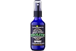THE FOOD MOVEMENT CO. Black Earth Zeolite with Humic Fulvic Acids, Trace Minerals, for Adults and Kids Supports Gut Health, Immune Support, Digestion and Elimination and More 1oz Liquid Pump Spray Supplement