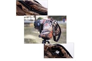 CamRebel Camera Rain Coat Cover, Cold-Proof Warm Cover, Snow/Wnd or Sound-Proof Sleeve Jacket, for DSLR Cameras with 24-70mm, 24-105mm, 15-85mm,18-135mm, 55-205mm, 70-200mm Etc Lens Outdoor Shooting