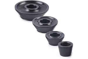 KONKENIE 4PCS Universal Wheel Balancer Standard Taper Cones Kit Wheel Balancer Cone Set for 40mm Shaft,Steel Tire Balancer Adapter Cone Set for Car SUV Truck with Hub Bore 1.77"-5.39" Black (40mm)