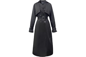 Classic Long Women's Trench Coat - Timeless Style, Windproof and Water-Repellent Outerwear for Any Occasion - Crescentt