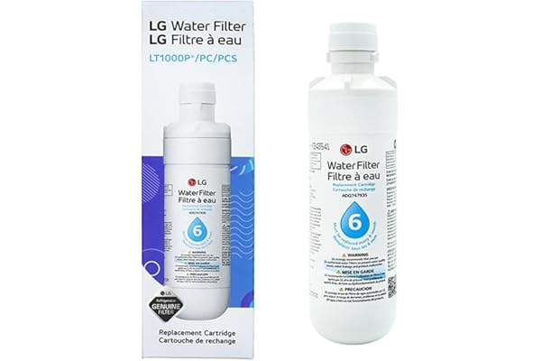 LG LT1000P - 6 Month / 200 Gallon Capacity Replacement Refrigerator Water Filter (NSF42, NSF53, and NSF401) ADQ74793501, ADQ75795105, AGF80300704, or AGF80300705 White