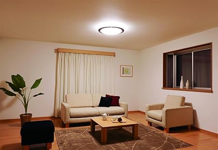 Amazon Co Jp 照明 ライト Led リビング ダイニング Ledシーリングライト 木枠 調色 14畳用 ダークブラウン ドラッグストア