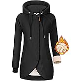 VXVGER Fleece Jacket Women Hoodies Zip Up Sherpa Fleece Thermal Jackets Full Zip Warm Jackets for Womens Winter Coats