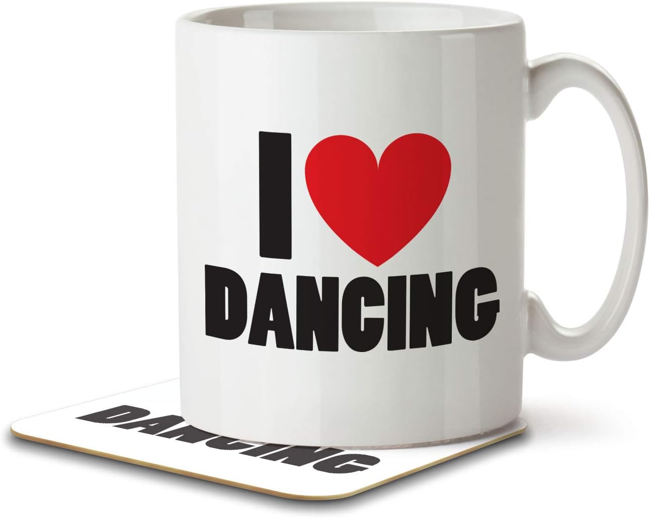 I Love Dancing - Mug and Coaster by Inky Penguin