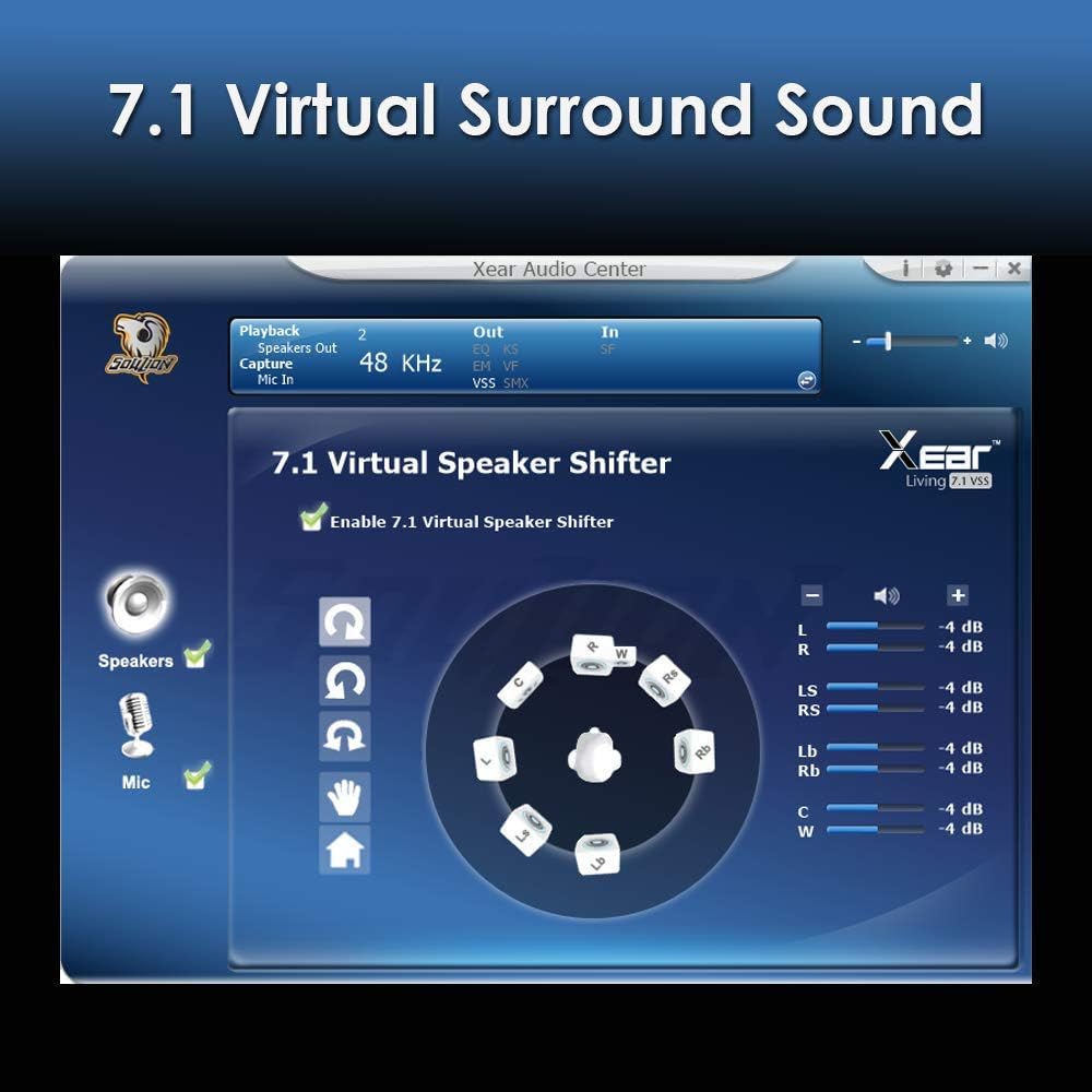 Soulion Tracer 30 PC Gaming Headset, Virtual 7.1 Stereo Surround Sound Headphones with Noise Cancelling Microphone, RGB Lights, USB Plug for Laptops Computers: Computers & Accessories