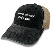 YIYHKPU Women Men Embroidery Washed Denim Grid Baseball caps dad mom American Flag hat Truck Funny Gift Visor