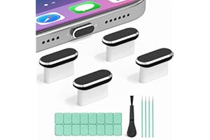 USB C Dust Plug, Joremx 4 Pack Type C Anti Dust Plug Cover Charging Port Protector for Galaxy S22, iPhone 16/15/ 16 Max and O