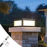 MVBT Outdoor Post Lights Hard Wired, AC100-240V 11.8" Column Light, Modern Pillar Lights Outdoor Waterproof, 3000K Square Pos