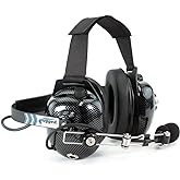 Rugged Radios H41 Behind The Head Headset for Racing Radios Industrial Electronics Features Noise Reduction Volume Control 5 Pin Connection for Handheld Radio Walkie Talkie Jumper Cable