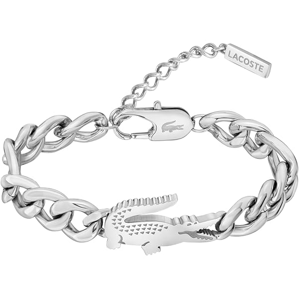 Amazon.com: Lacoste Vigor Bead Chain Bracelet for Men