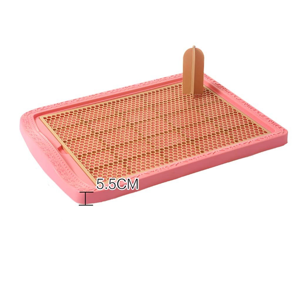 Pink B07nq2wlb5 48 30 5cm Pink 大型犬用フラットトイレ ペット用品グリッド犬用トイレ 子犬用猫ペットトレーニングマット トイレ 清潔で衛生的 滅菌 無味 耐腐食性 48 30 5cm トイレトレー 期間限定送料無料 Nafusah Com