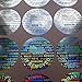 100 Round Bright Silver Hologram Sequentially Numbered Tamper Evident Security Labels/Stickers