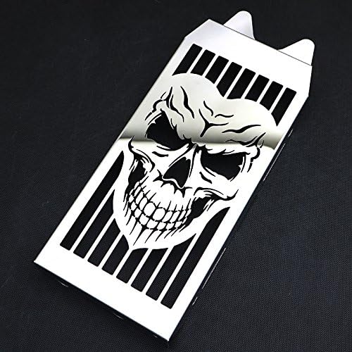 Motorparty Radiator Grill Cover Water Tank Grille Guard Protector For Honda Shadow VT600 VLX 600 Steed 400 1988-2007 2006 2005 2004 2003 2002 2001 2000 1999 1998 1997,Stainless Steel,Skull Pattern