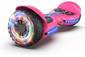TOMOLOO Upgrated Hoverboards Q3X All Terrain Hoverboard with Colorful LED Lights, Self Balancing Scooter Off Road Hoverboards for Kids ages 6-12 and Adults Gift with Bluetooth Speakers