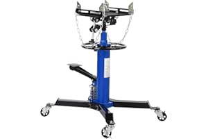 JustSmart Hydraulic Transmission Jack, 2-Stage Hydraulic Telescoping Jack 1322 Lbs (3/5 Ton) Capacity 33.8"-72.8" High Lift Floor Jack Stand Heavy Duty with Foot Pedal and 360° Swivel Wheel, Blue