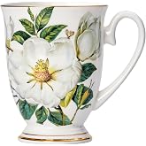 MIATTCLD Floral Mug Bone China Coffee Mugs for Women (1) | 10 oz, Ceramic Tea Cup, Porcelain Pretty Mugs, with Handle, for Mom, Friends, Home, Office
