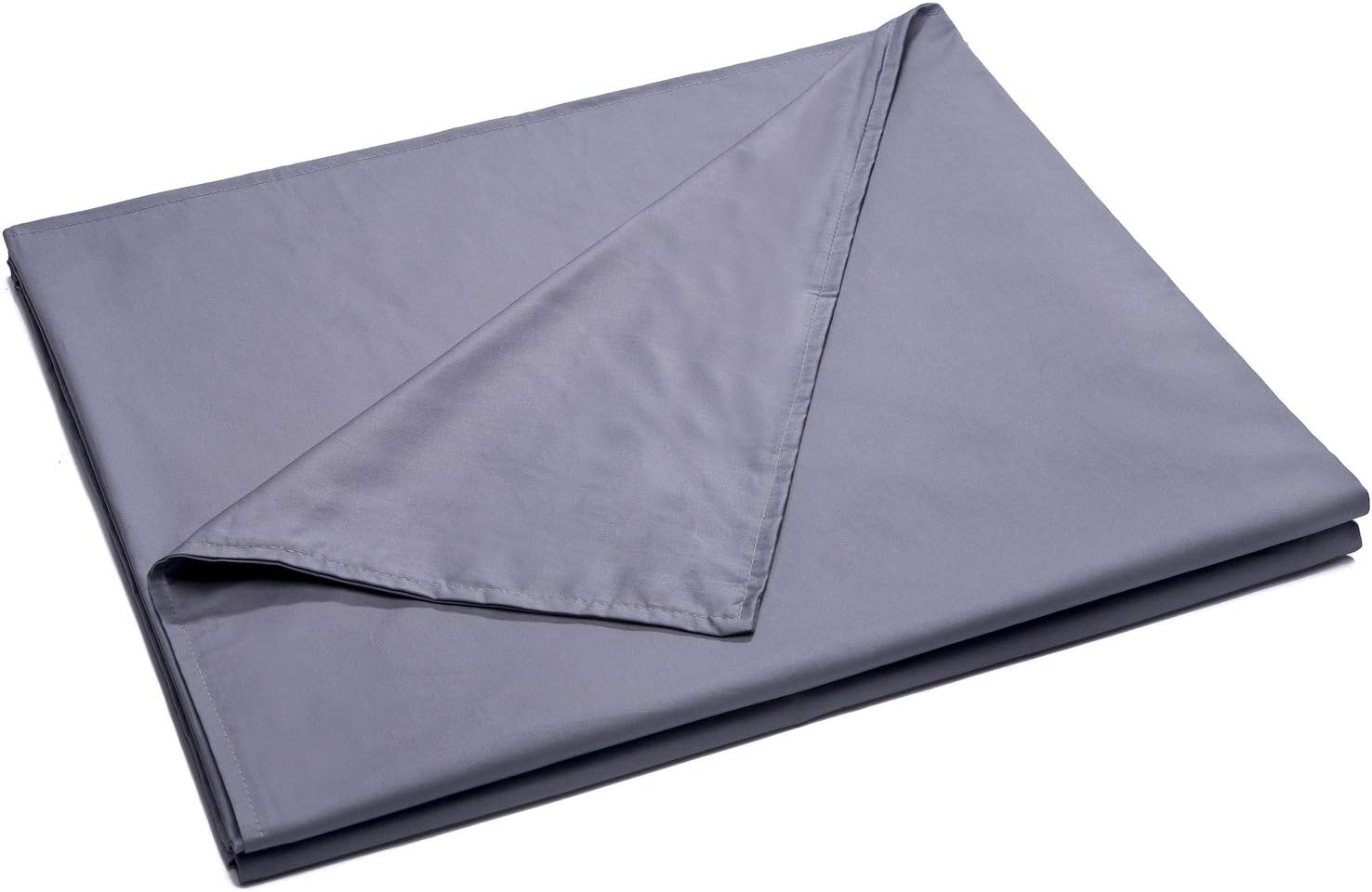 Kpblis Cotton Duvet Cover for Weighted Blanket 48"x72" JUST Cover, Dark Grey