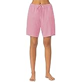 Nautica Womens Sleep Bermuda Shorts - Lightweight, Breathable Pajama Bottoms - Cotton Knit Jersey Sleepwear and Loungewear