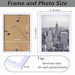 RUN HELIX 7x11 Picture Frame White for Wall Hanging