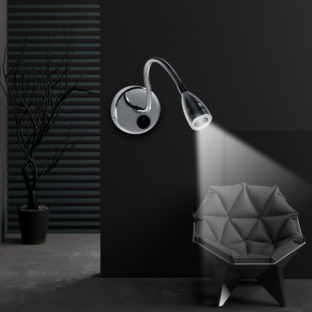 Bedside Reading Light, Flexible Gooseneck LED Bed Reading Lamp, Wall