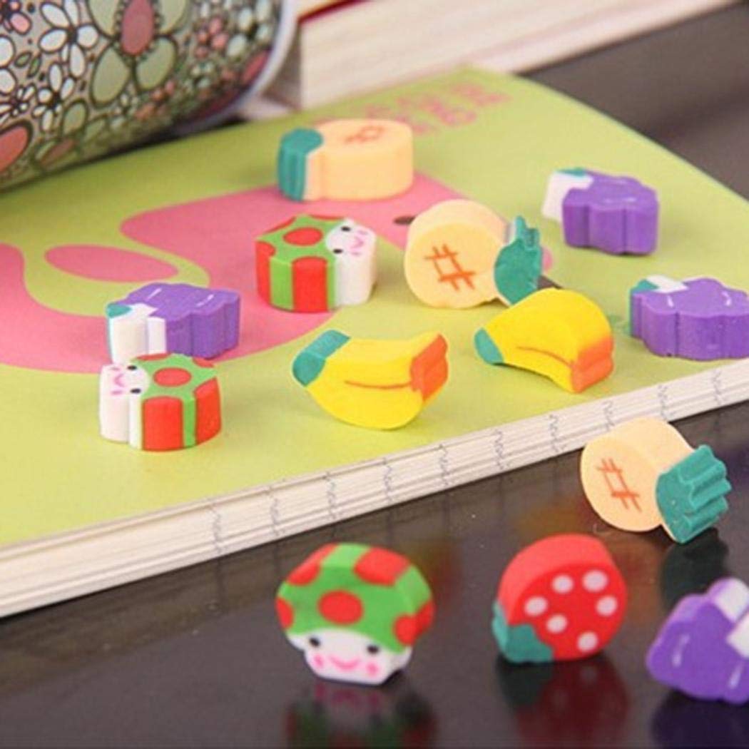 Yagot 50PCS Kinder Studenten nette Minifrucht-Spielzeug Radiergummi Briefpapier Werkzeug Karikatur Spielzeug Radiergummis