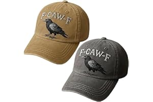 F Caw F Hat, F-Caw-F Hat Fcawf Cawf Bird Cap, Embroidered Adjustable Hats Soft Washed Baseball Caps