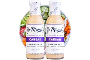 YO MAMA’S FOODS Yo Mama's Foods Keto Classic Caesar Dressing and Dip - Pack of (2) - Low Carb, Low Sodium, and Gluten-Free