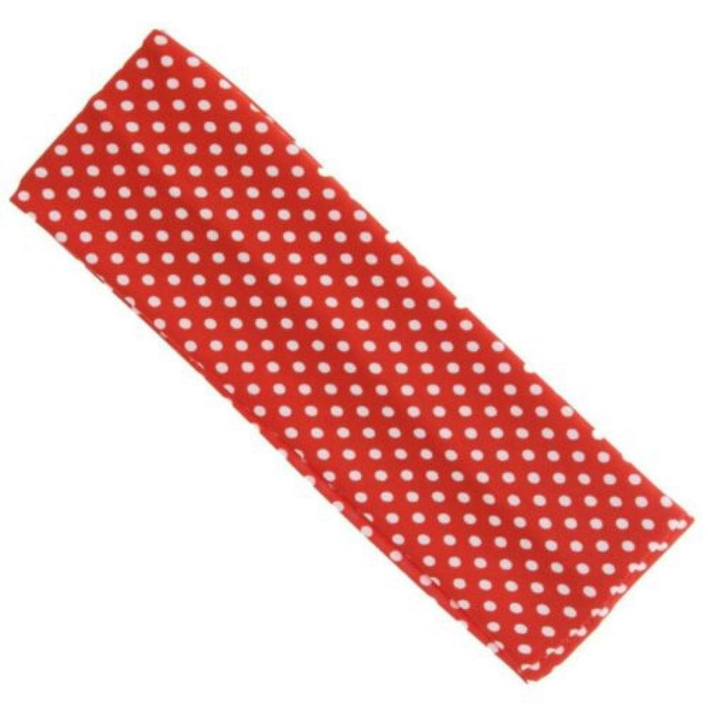 Topkids Accessories Yoga Headband Head Band Kylie Hairband Hair Band Hair Bandeau Stretchy Elastic Gym Sports Fabric For Women, Men and Boys, Girls (7cm / 2.7", Red Mini Polka Dot)