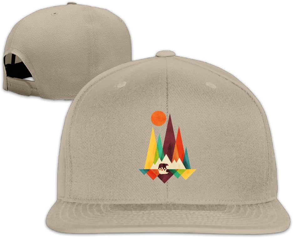 Mountain Bear Colorful Hat One Size Running Cap Sanpback CapRunning Cap For Adult Men's Womans